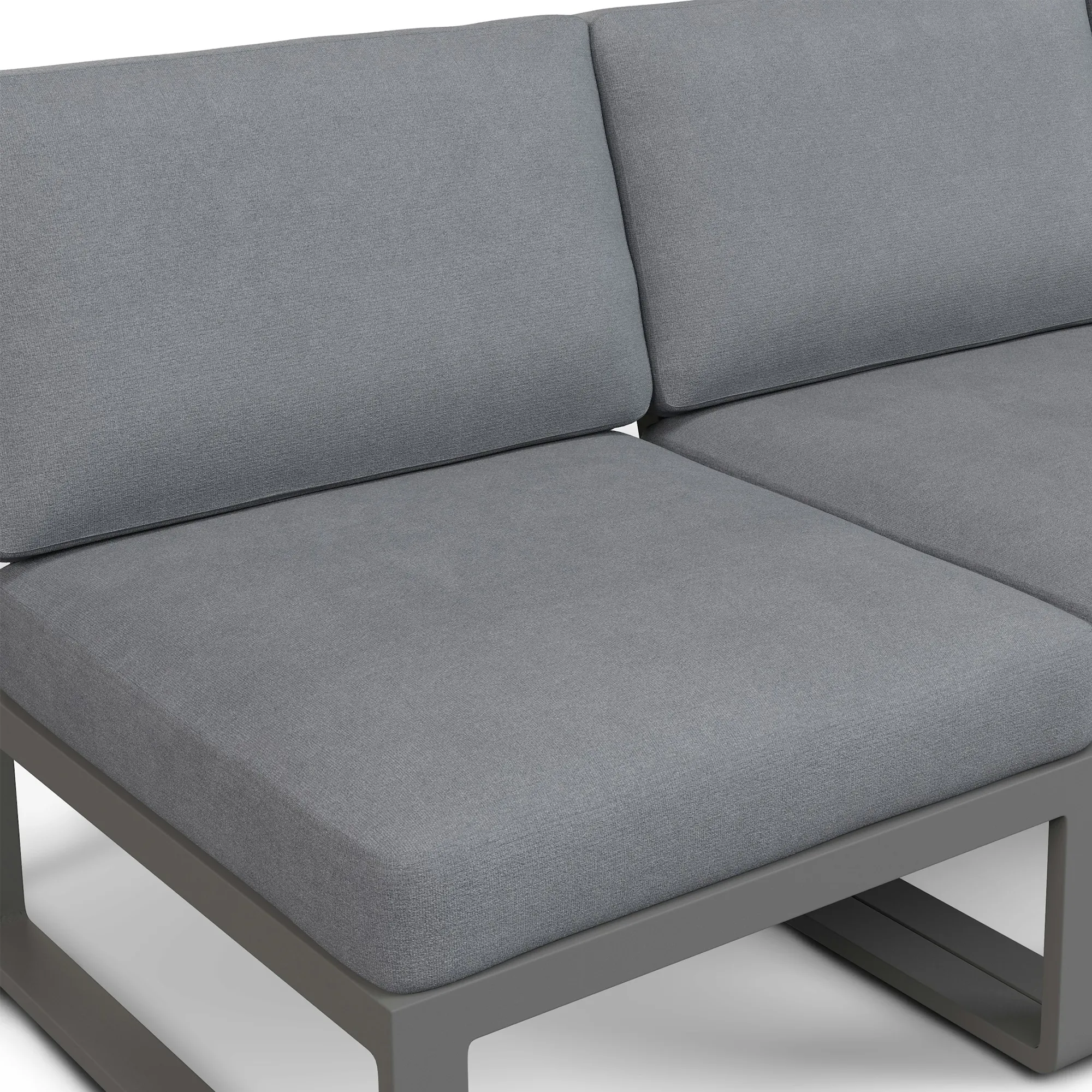 Kezia 56_ Outdoor Armless Modular Loveseat - Whale Gray - Image 11