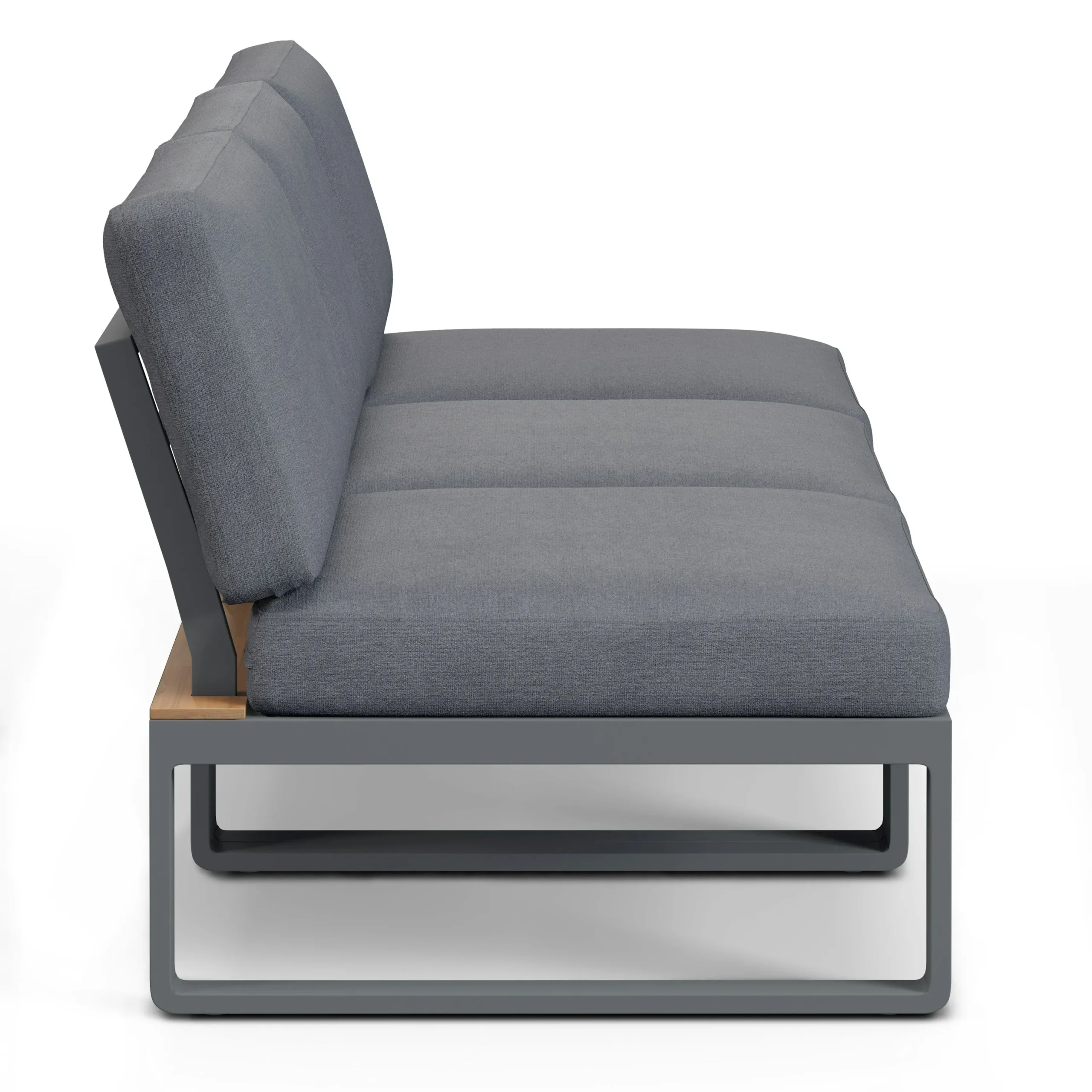 Kezia 84_ Outdoor Armless Modular Sofa - Whale Gray - Image 10
