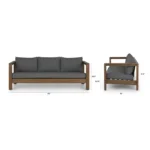 Palmera 80_ Outdoor Sofa Set - Dravite Black