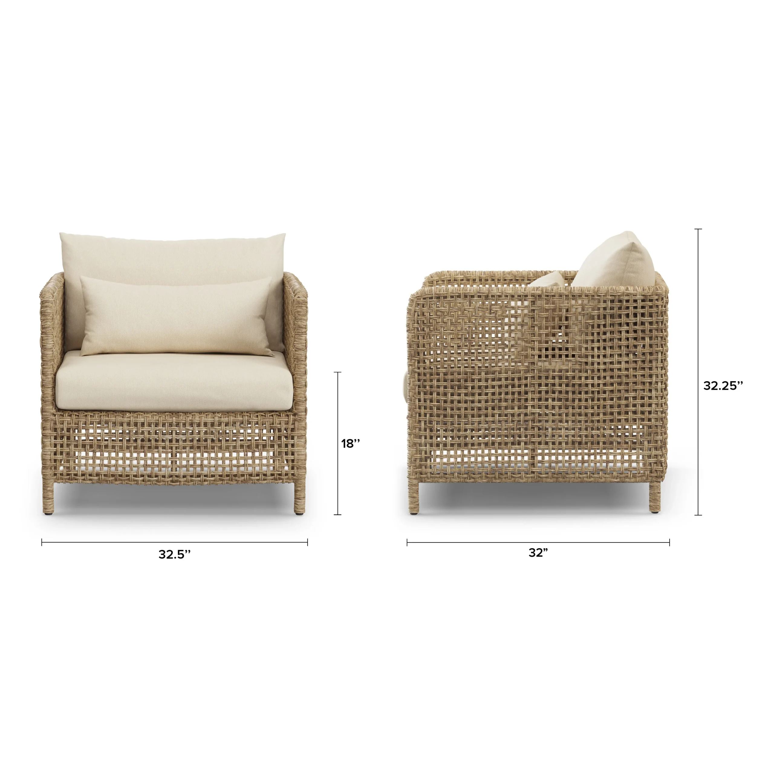 Robbi 67.25_ Outdoor Loveseat Set - Dravite Ivory - Image 3