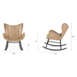 Beltaine 30.5_ Outdoor Rocking Lounge Chair - Wicker