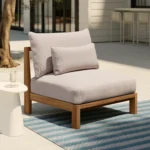 Cove 34.25_ Outdoor Armless Chair Module - Basket Beige
