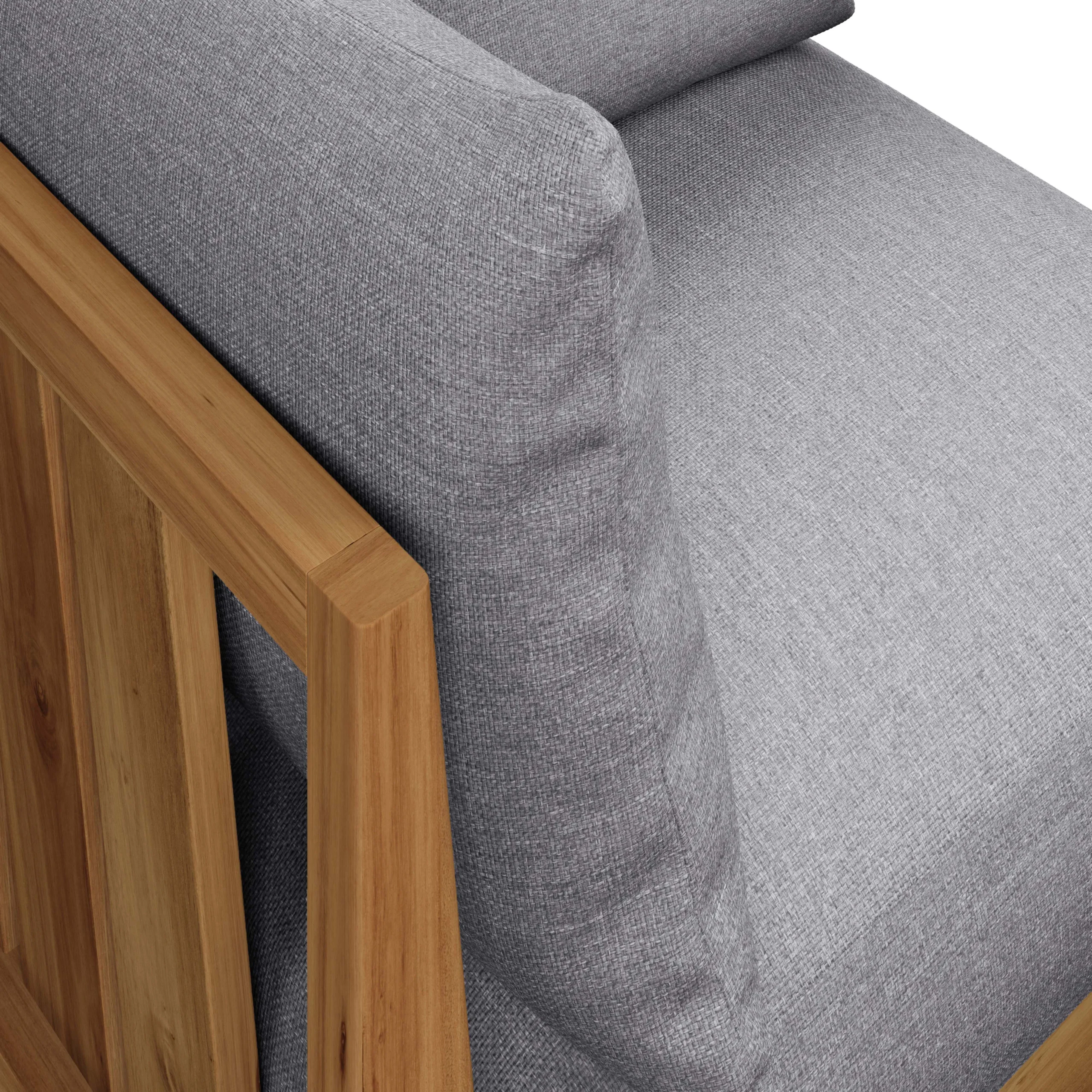 Cove 34.25_ Outdoor Corner Chair Module - Basket Gray - Image 10