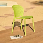 Dot Outdoor Stackable Dining Chair - Citrus Green