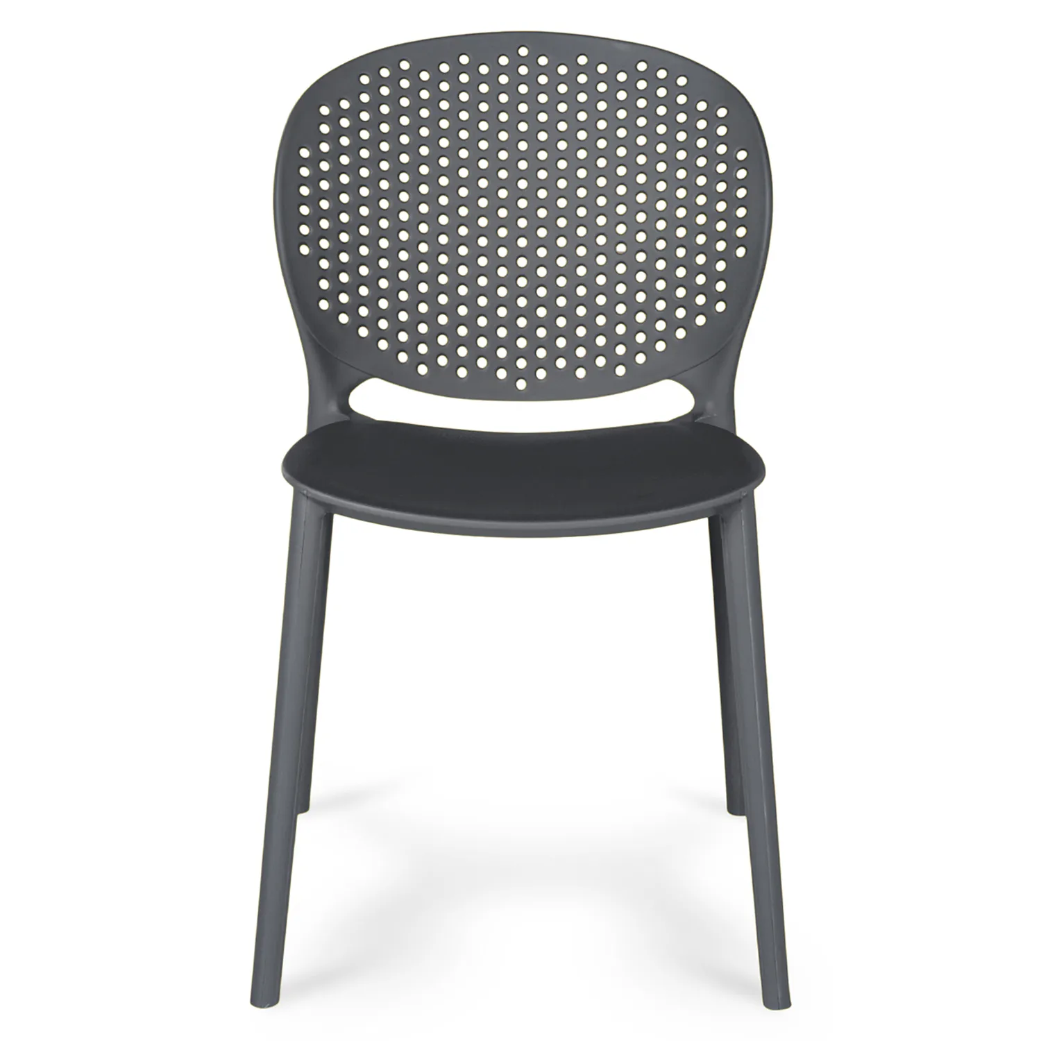 Dot Outdoor Stackable Dining Chair - Graphite - Image 3