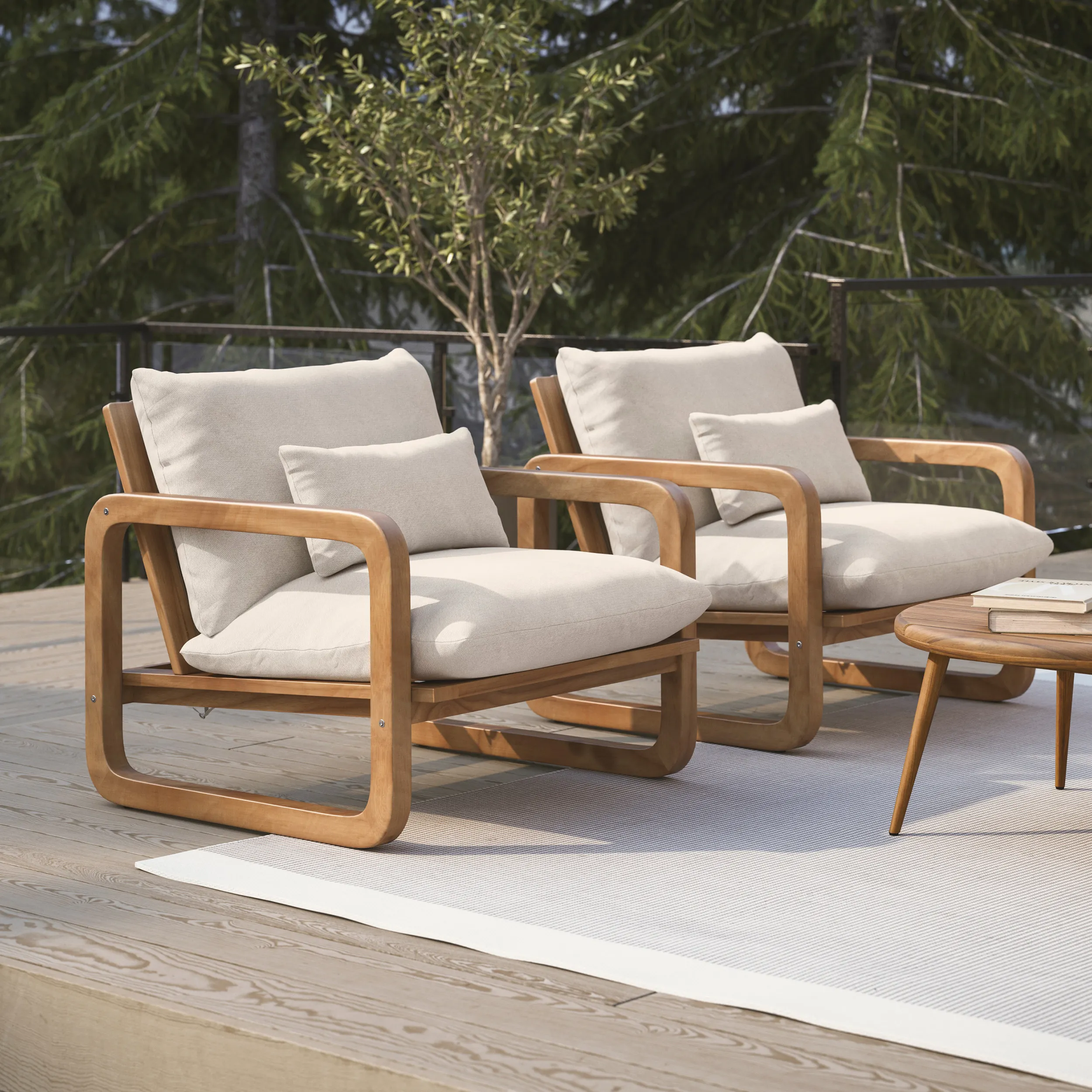 Laholm 36.5_ Outdoor Lounge Chair - Dravite Ivory - Image 9