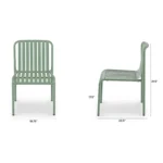 Sarek Outdoor Stackable Dining Chair - Khaki Green