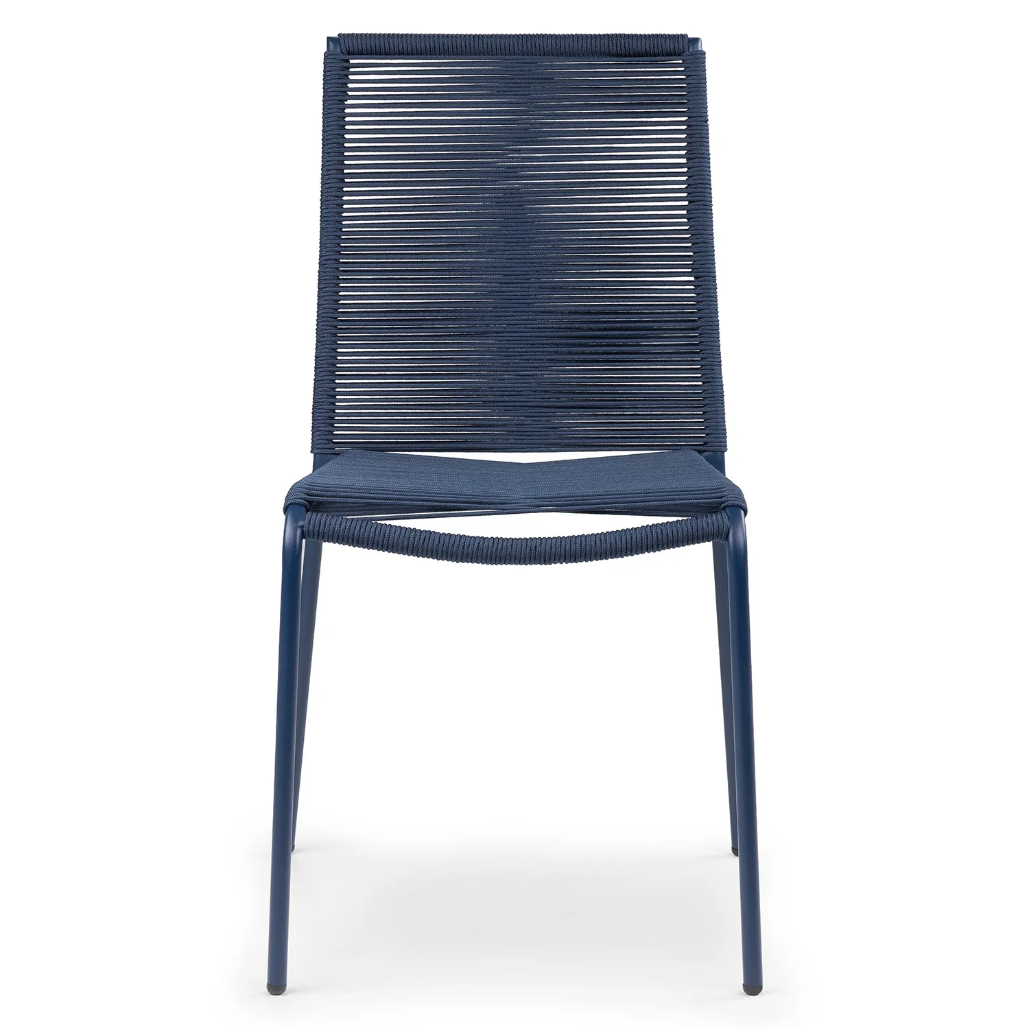 Zina Outdoor Stackable Dining Chair - Indigo Blue - Image 10