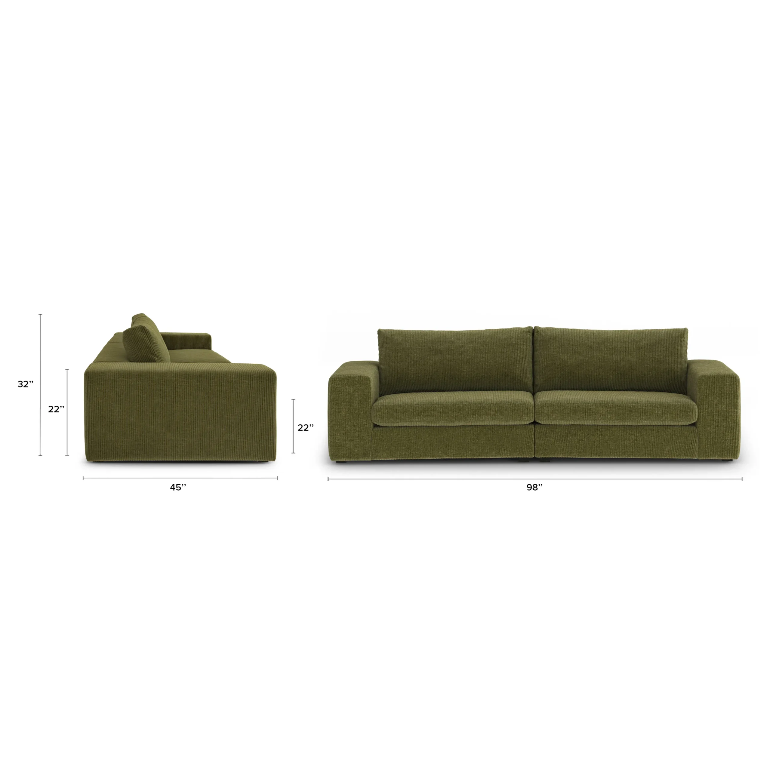 Beta 98_ Modular Sofa - Cypress Green - Image 2