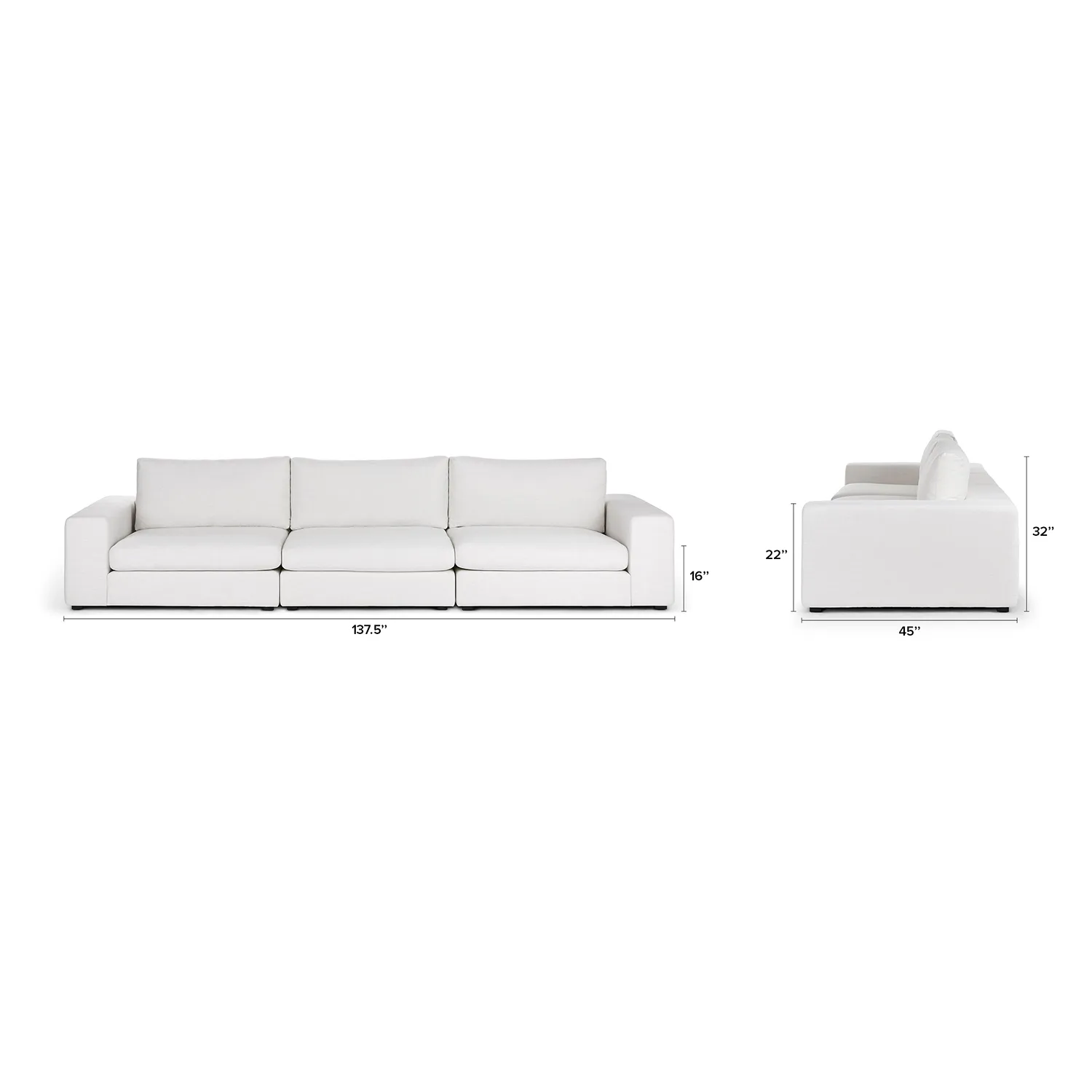 Beta 137_ Modular Sofa - Quartz White - Image 2
