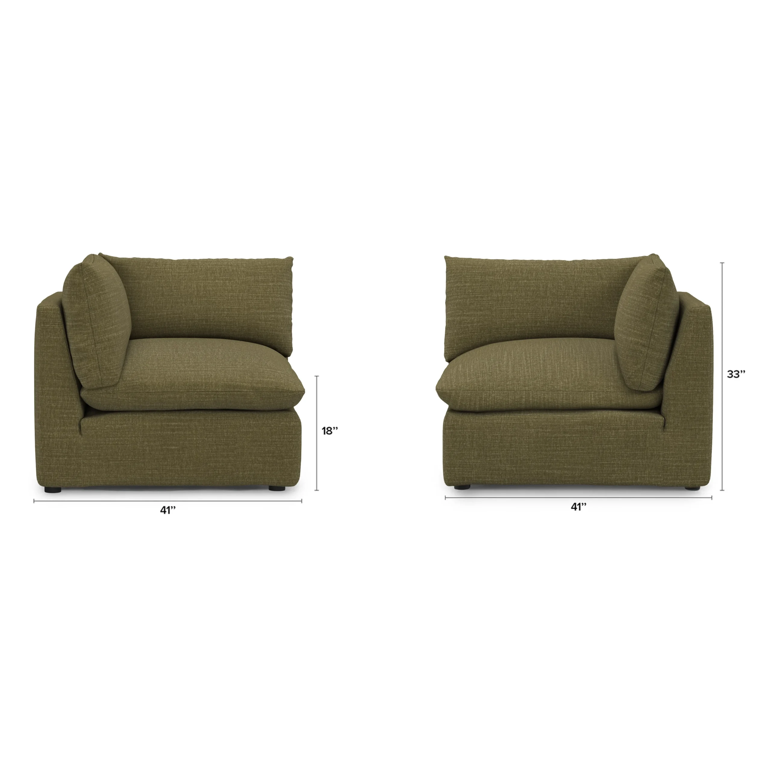 Leigh 41_ Corner Chair Module - Napa Moss - Image 2