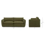 Leigh 92_ Modular Sofa - Napa Moss