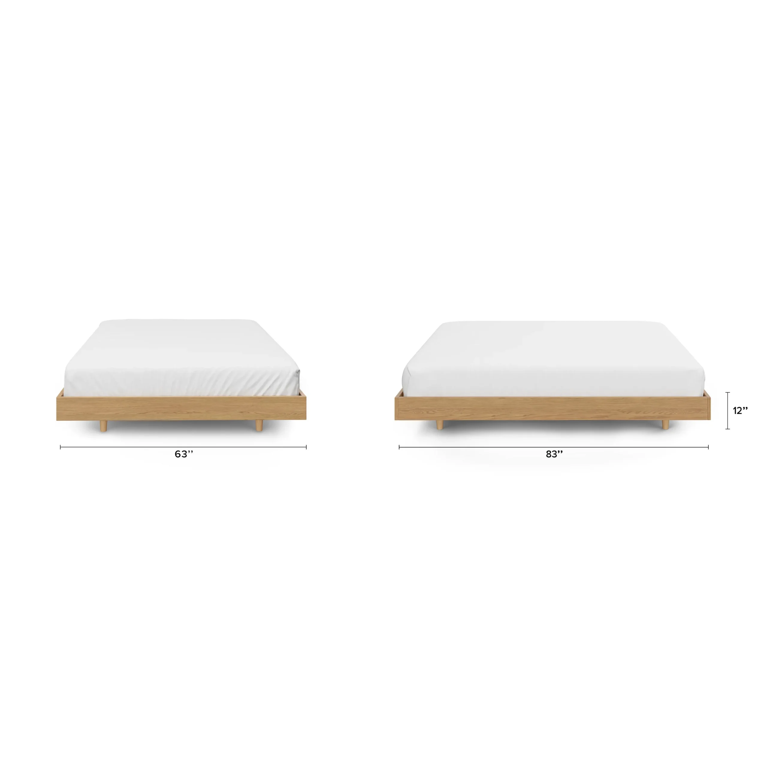 Basi Queen Bed Frame - White Oak - Image 2