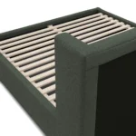 Calabri King Upholstered Bed - Green Wool Bouclé
