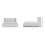 Calabri King Upholstered Bed - Napa White