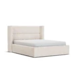 Calabri Queen Upholstered Bed - Ivory Wool Bouclé
