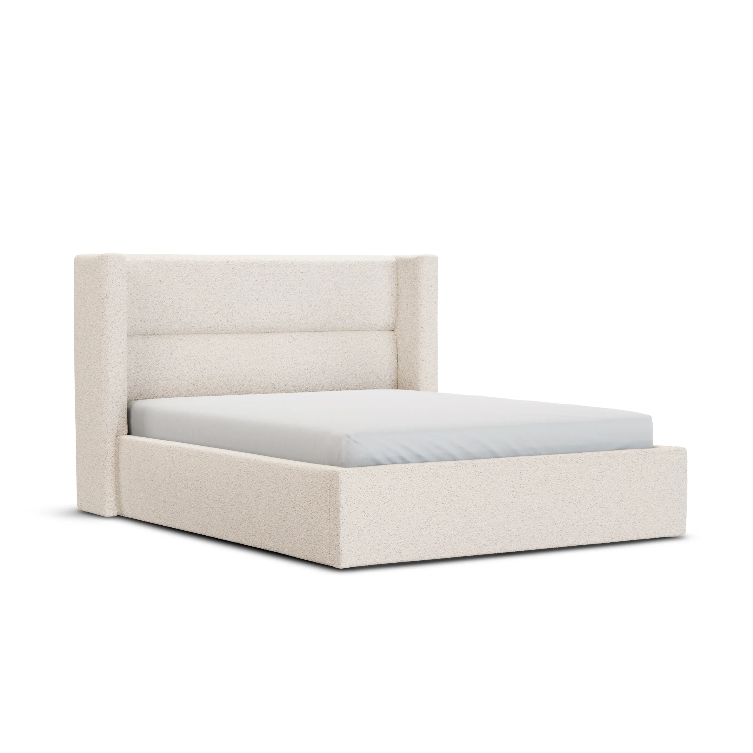 Calabri Queen Upholstered Bed - Ivory Wool Bouclé - Image 13