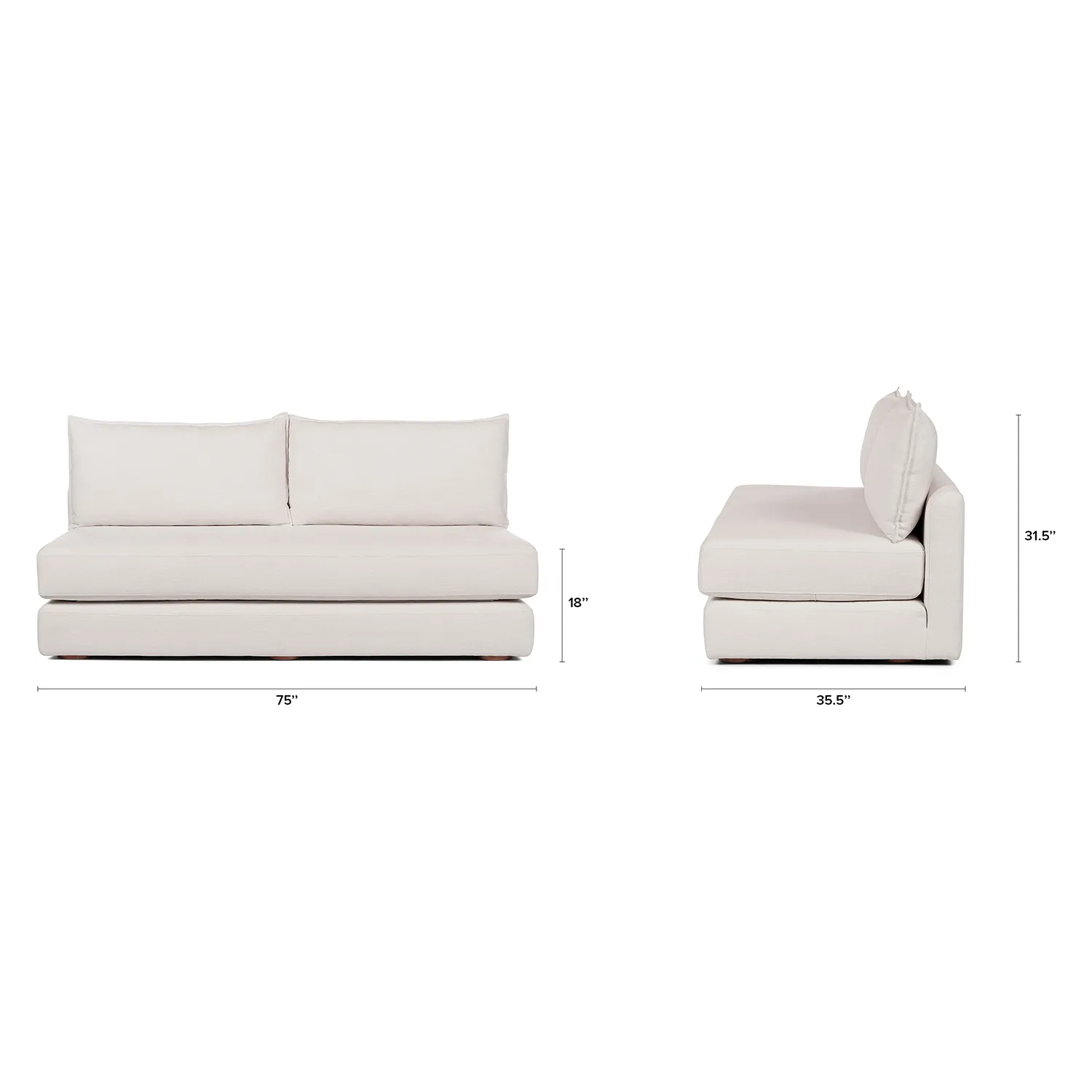 Braam 75_ Sofa Bed - Vintage White - Image 3