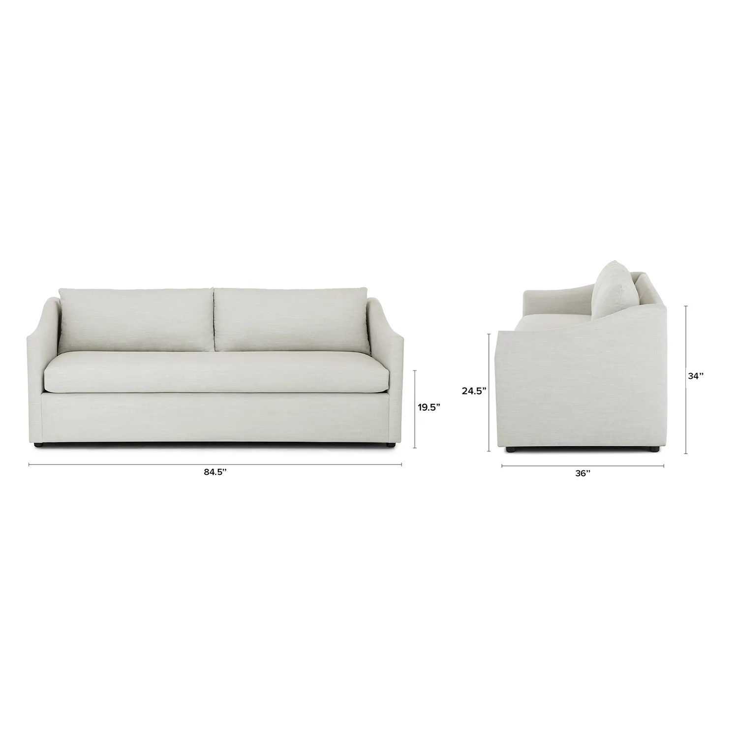 Landry 84.5_ Sofa Bed - Napa Dove - Image 12