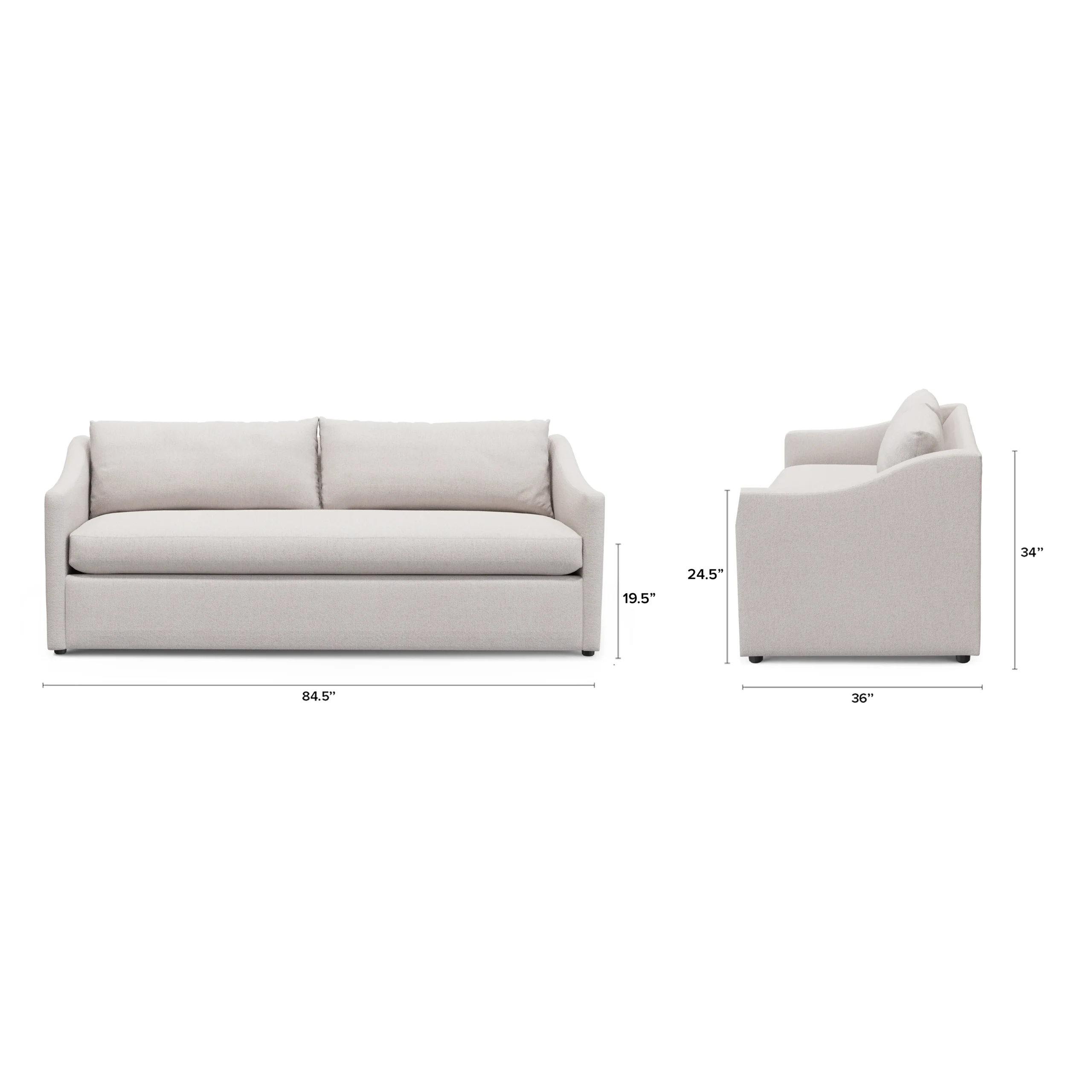 Landry 84.5_ Sofa Bed - Napa White - Image 10