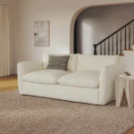 Leigh 86_ Sofa Bed - Ivory Wool Bouclé