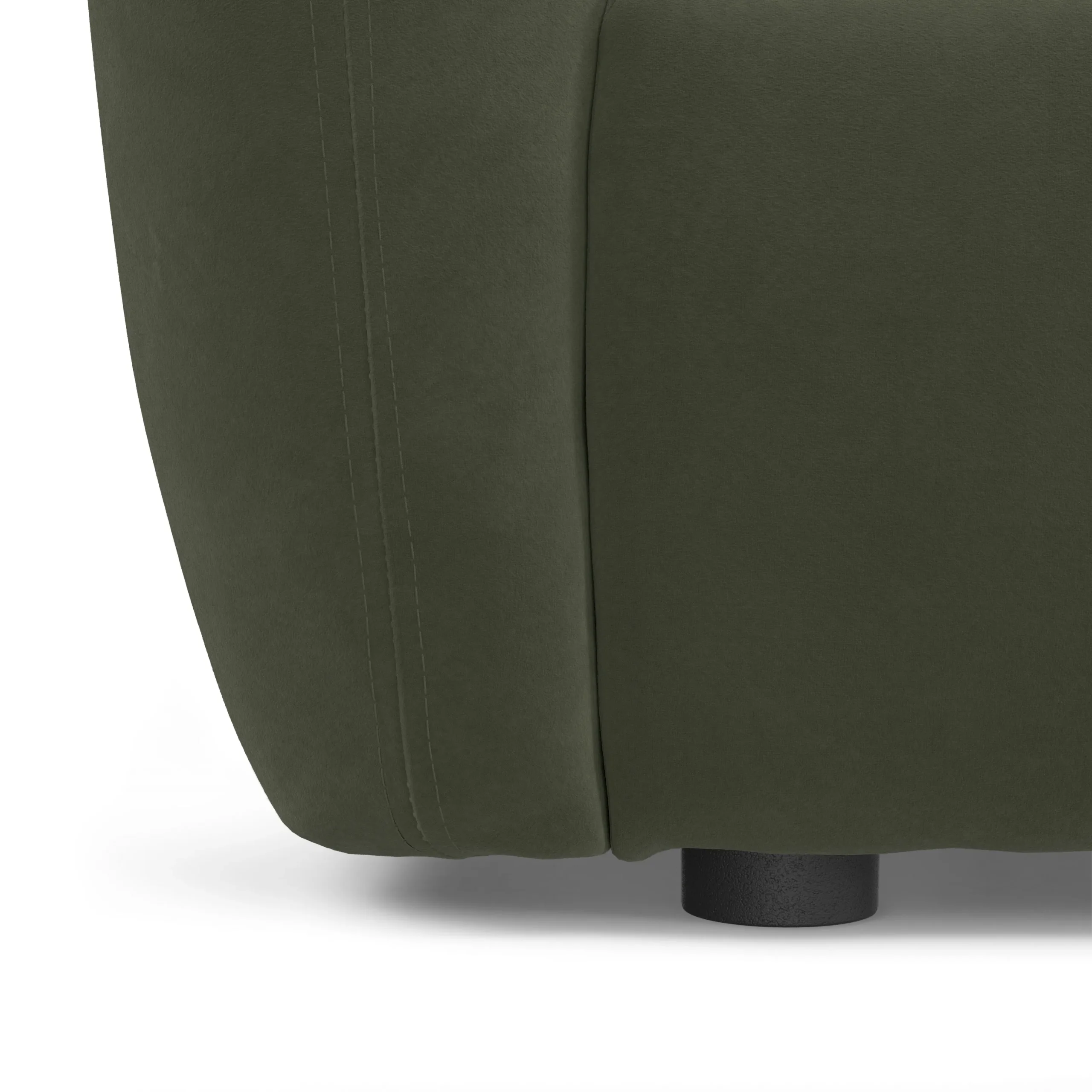 Leigh 86_ Velvet Sofa Bed - Hale Fir Green - Image 9