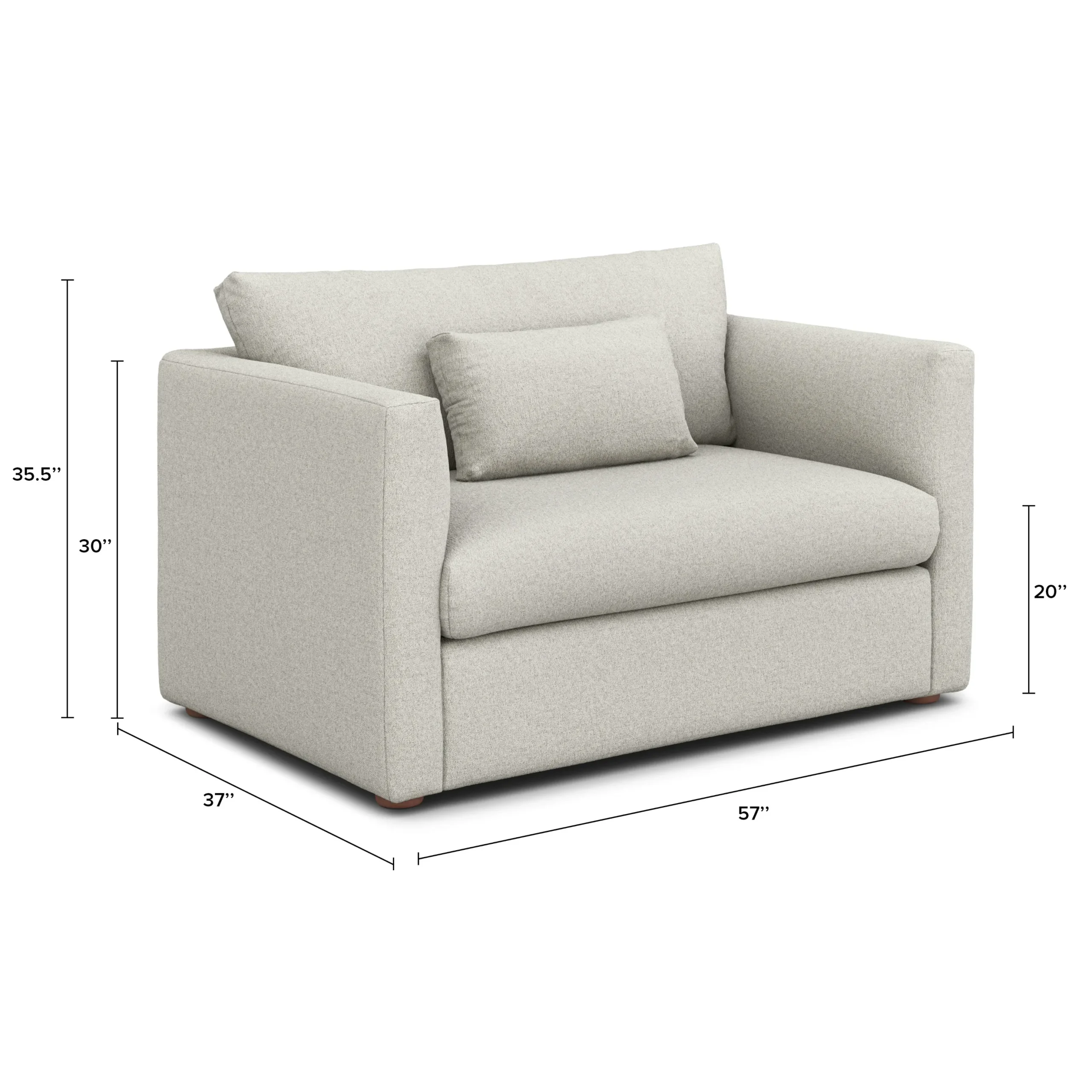 Marina 57_ Sleeper Chair - Clover Ivory - Image 12
