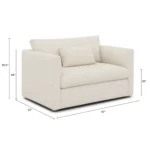 Marina 57_ Sleeper Chair - Ivory Wool Bouclé