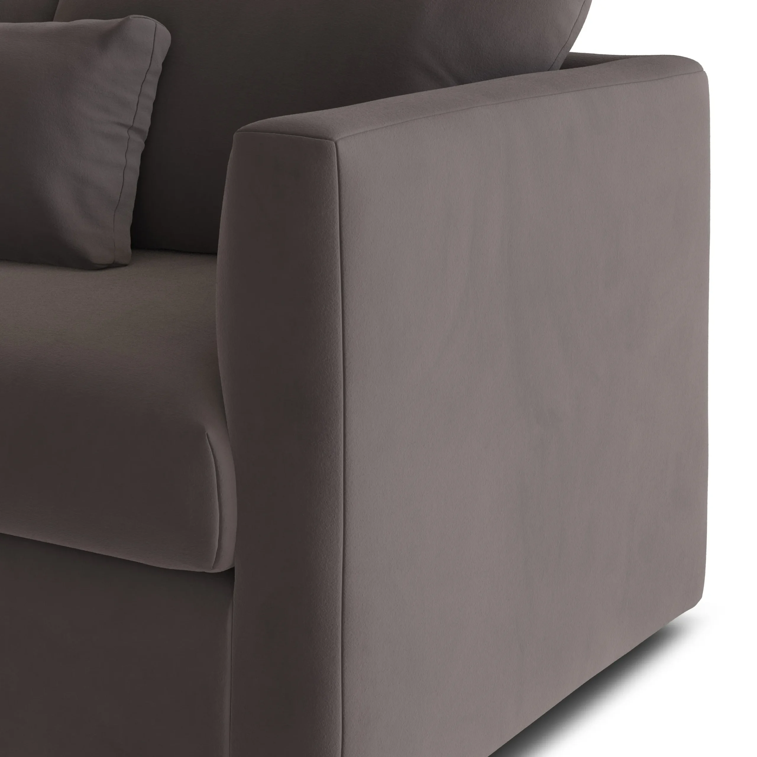 Marina 90_ Velvet Sofa Bed - Hale Warm Gray - Image 8