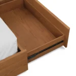 Leif Queen Storage Bed with Nightstands Set - Smoked Oak