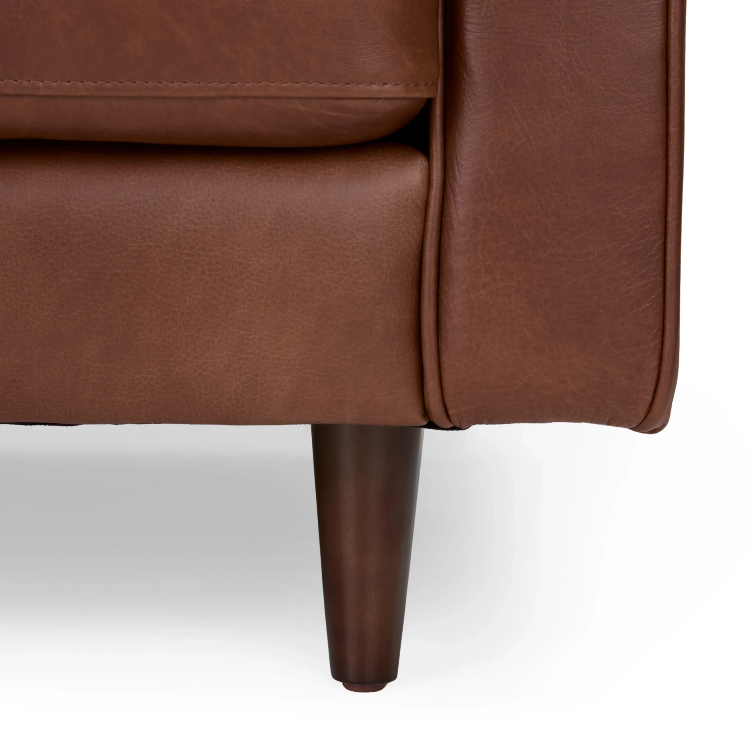 Sven 42_ Tufted Leather Lounge Chair - Taos Brown - Image 2
