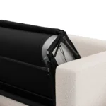 Riley 84_ Sofa Bed - Ivory Wool Bouclé