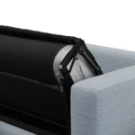 Riley 84_ Sofa Bed - Silver Light Blue