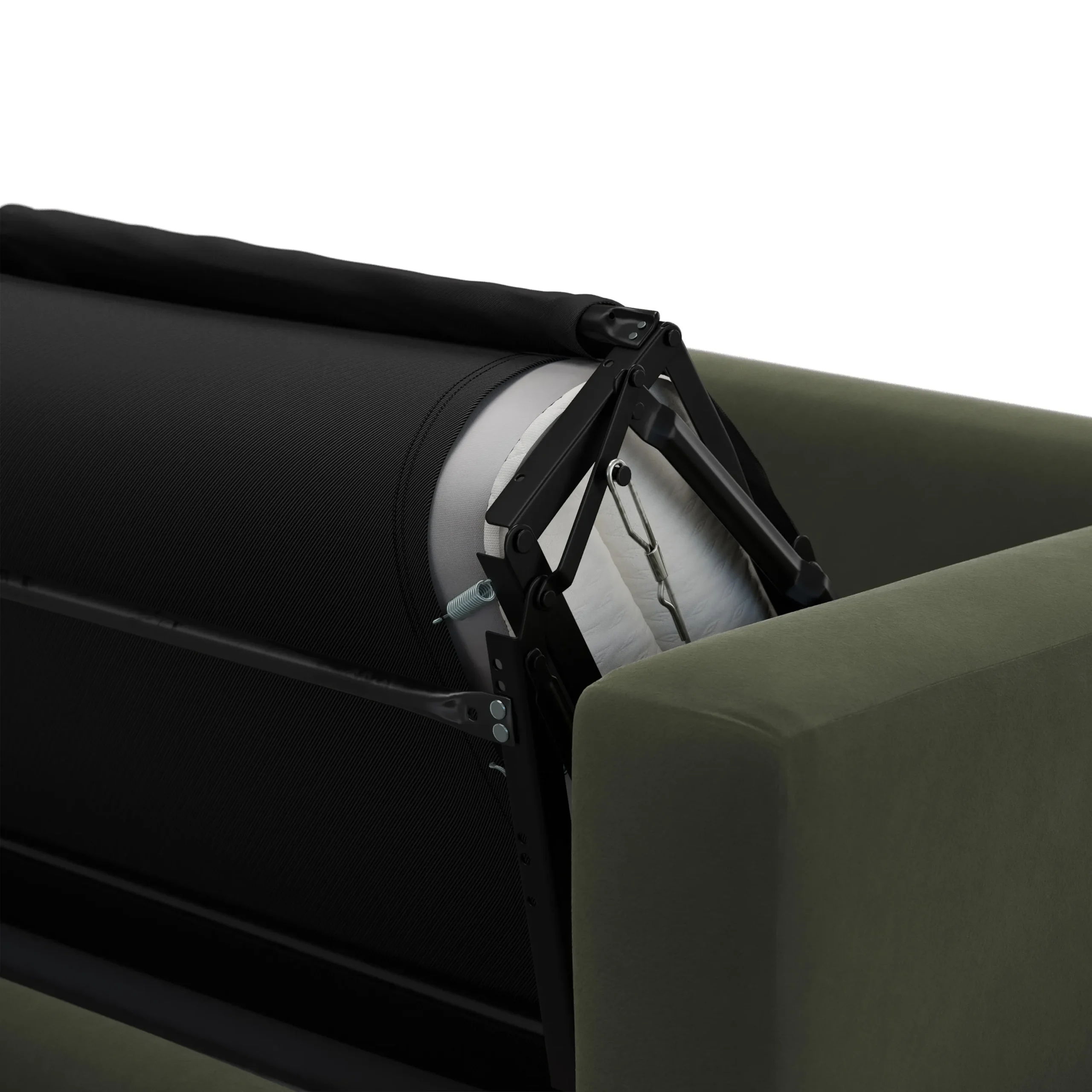 Riley 84_ Velvet Sofa Bed - Hale Fir Green - Image 16