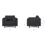 Sven 42_ Tufted Lounge Chair - Napa Charcoal