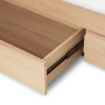 Lenia King Panel Storage Bed - White Oak