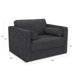 Sven 45.5_ Tufted Sleeper Chair - Napa Charcoal