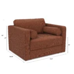 Sven 45.5_ Tufted Sleeper Chair - Napa Rust