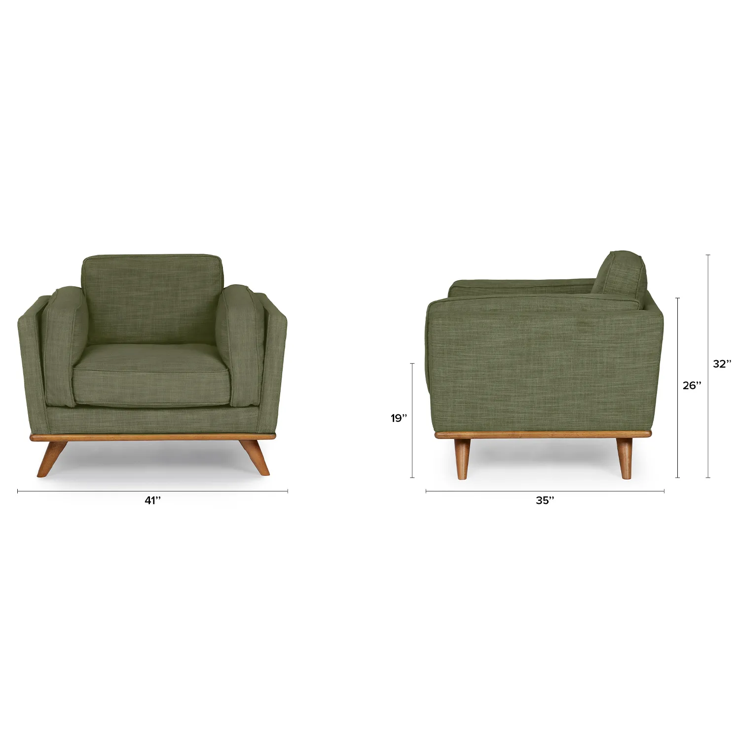 Timber 41_ Lounge Chair - Olio Green - Image 2
