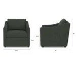 Landry 32.25_ Lounge Chair - Green Wool Bouclé