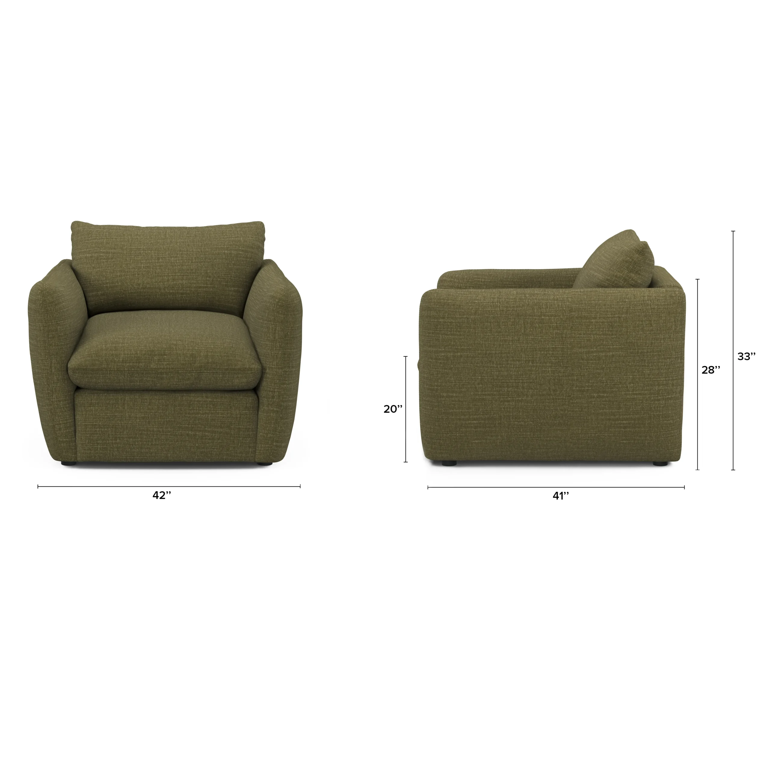 Leigh 42_ Lounge Chair - Napa Moss - Image 2