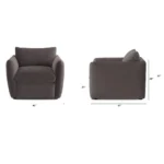 Leigh 42_ Velvet Lounge Chair - Hale Warm Gray