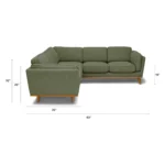 Timber 93_ Corner Sectional - Olio Green