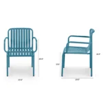 Sarek Outdoor Stackable Dining Armchair - Peacock Blue