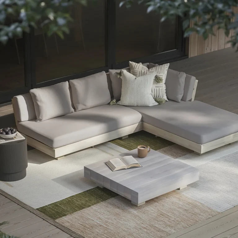 Lubek 82.5_ Outdoor Low Right Sectional - Beach Sand