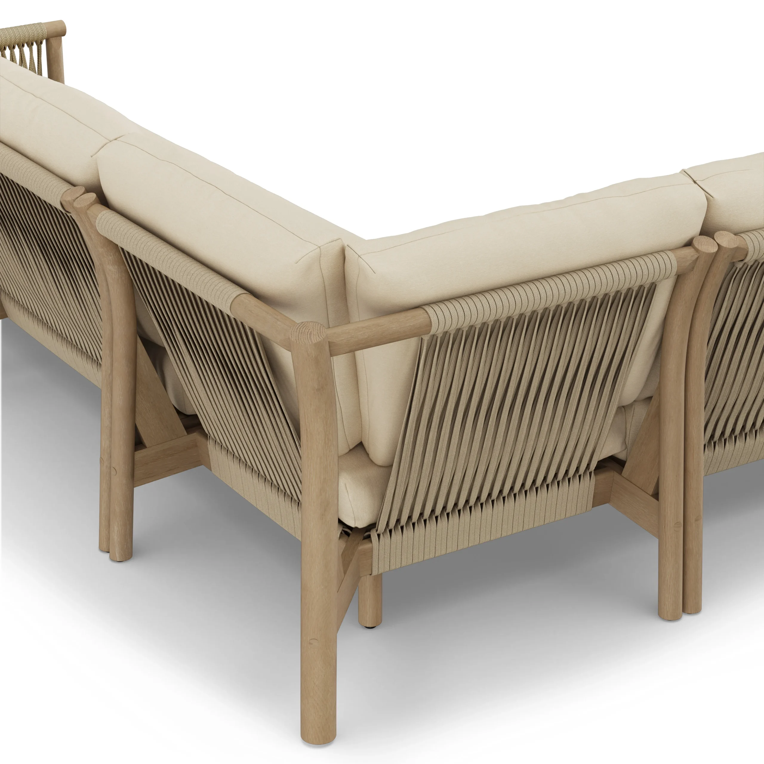 Rosa 110_ Outdoor Corner Sectional - Dravite Ivory - Image 12