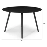 Ballo 47_ Outdoor Dining Table - Black