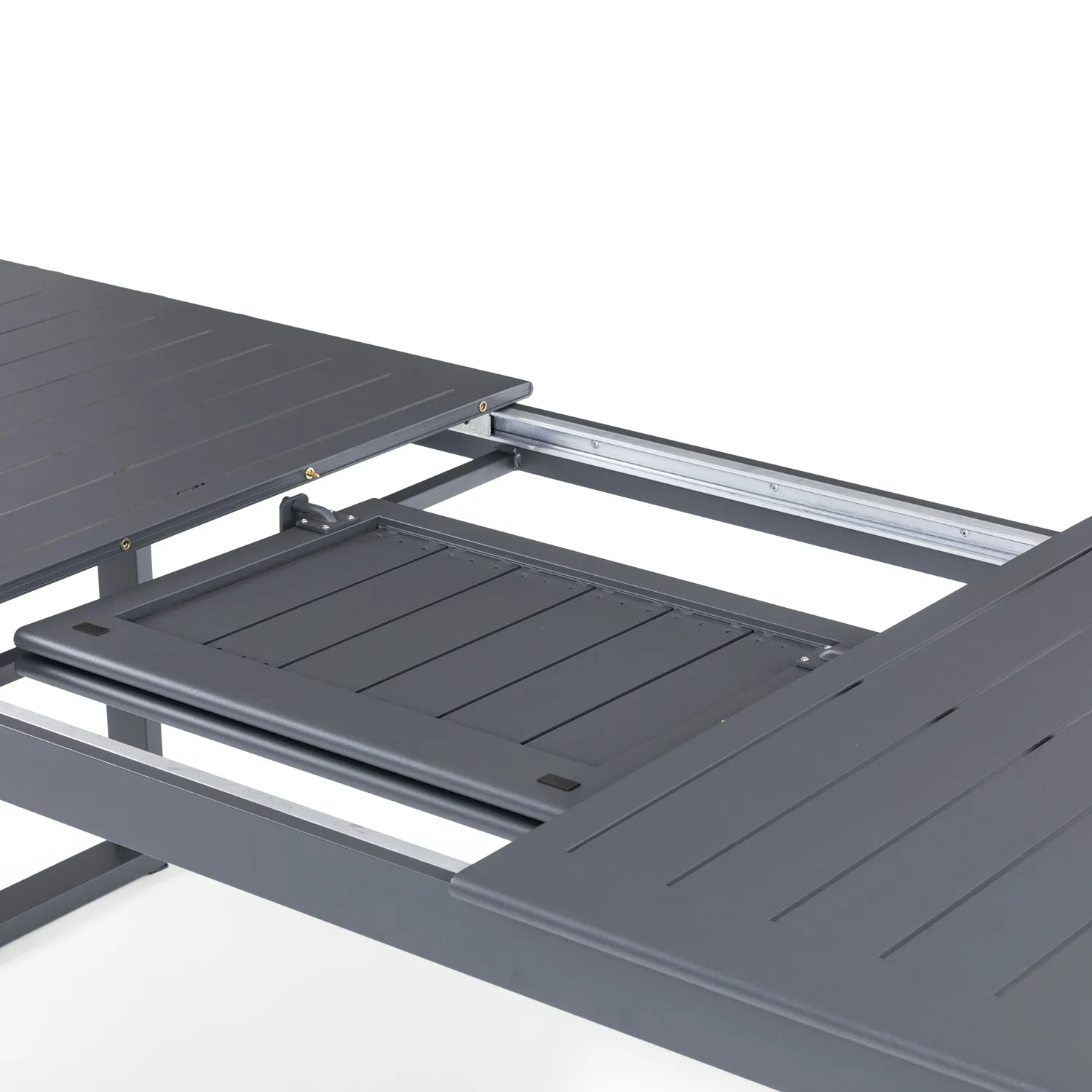Ofer 80.25_ - 104.75_ Outdoor Extendable Dining Table - Dark Gray - Image 15