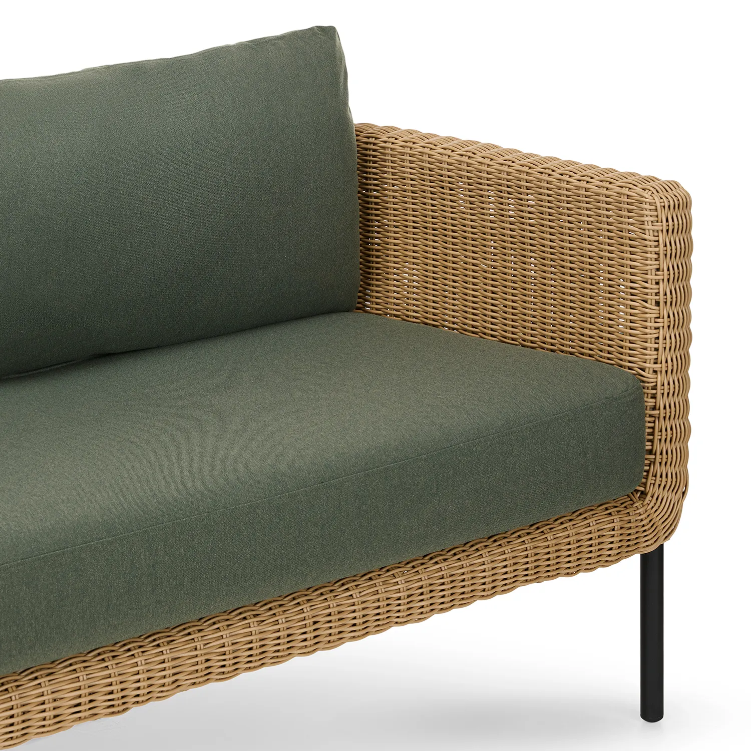 Aby 69.5_ Outdoor Loveseat - Dravite Green - Image 4