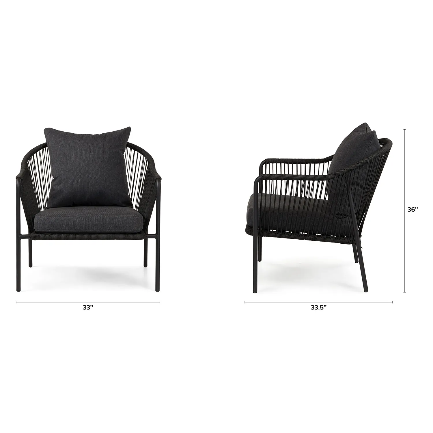 Calicut 67_ Outdoor Loveseat Set - Coast Black - Image 3